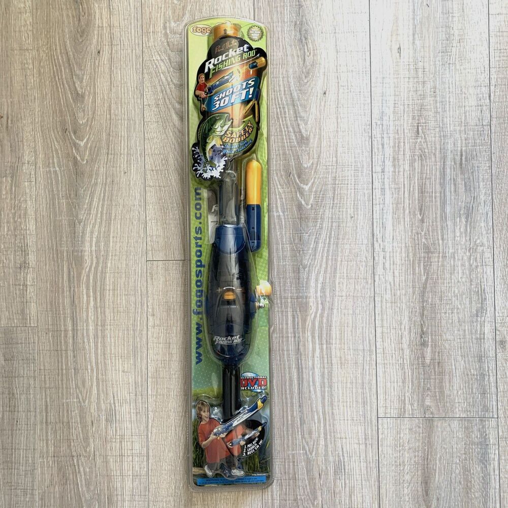 Spin-Master Fogo Rocket Fishing Rod Shoots 30ft Safety Bobber Roland Martin DVD